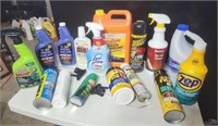 Cleaners  car wax  hornet spray.