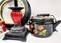 Zest Garden Lamp,  Arts & Crafts Teapot, Etc.