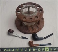 Pipe Stand Holder, Tobacco Pipes