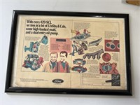 Framed 1970 Ford 429 SCJ advertising magazine add