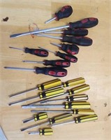 Two sets of screwdrivers.