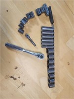 Craftsman rachet  extension  & sockets  3/8"