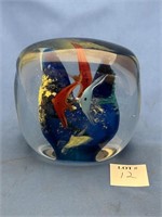 VINTAGE #7 MURANO ITALY ART-GLASS PAPERWEIGHT