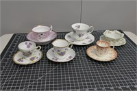 Ast'd (6) Tea Cups & Saucers