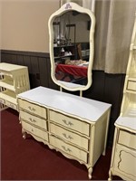 DIXIE FRENCH PROVINCIAL DRESSER W/ MIRROR