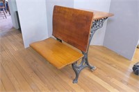 Eclipse Cast Iron Wood School Desk