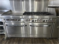 Southbend 6 burner gas stove with 24in griddle