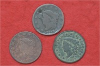 3 - 1829 Large Cents