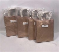 New Lot of 4 UniQooo 12 Pack Rose Gold Gift Bags