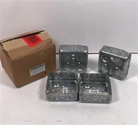 New 4-Pack of Square Electrical Box