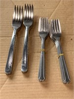 Flatware, 18 forks, 24 salad forks