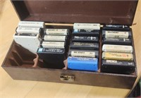 8 track tapes & case. Sgt. Peppers, The Village