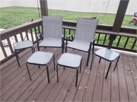 Patio set two chairs & 4 end stands.