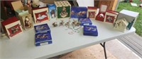 Christmas ornaments in the box. Some are hand