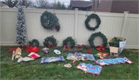 Large collection of christmas wreaths,