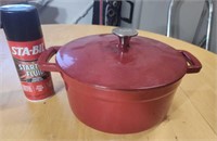 Food Network cast-iron pot enameled with lid
