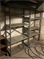 Two sections metal shelving