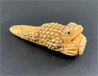 Antique mammoth netsuke of a remarkably detailed t
