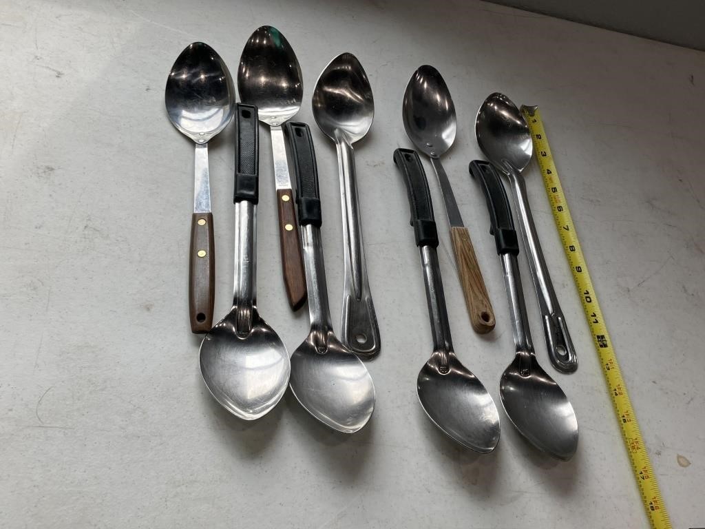 Assortment of 9-13 inch  serving spoons