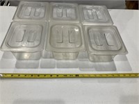 4 Cambro & 2 True 6 1/2x7x4 inch food storage