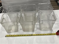 6 Carlisle 3 quart food containers