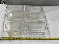 5 Cambro 3x6x4 inch food storage containers with