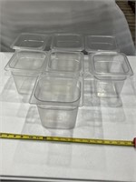 7-2 quart plastic food storage containers with no