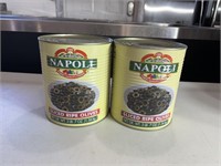 2 3lb 7oz cans of slice ripe black olives