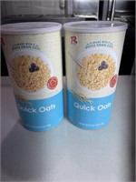 2 42oz containers of quick oats