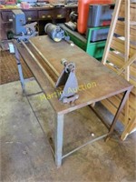 Metal Table with Lathe