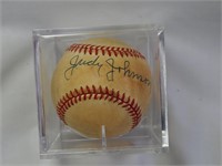 Judy Johnson Signed Baseball H.O.F Scarce