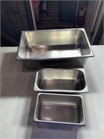 3 steam table pans