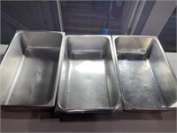 3 steam table pans