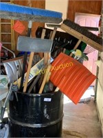 Garden Tools, Brooms, Shovel, Etc