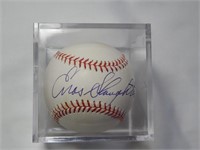 Enos Slaughter Signed Baseball Autographed