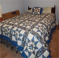 Complete Queen Size Bed with Bedding