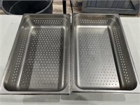 2 steam table strainers