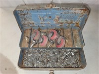 Casters, misc. Bolts in metal box