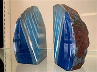 Pair of Polished Geode Paperweights