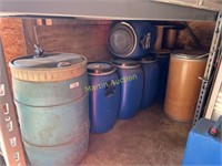 Water Barrels and Cardboard Barrel