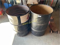 55 Gallon Metal Barrels (2)