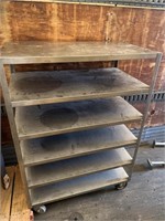 6 shelf rolling cart