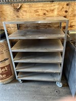 6 shelf rolling cart