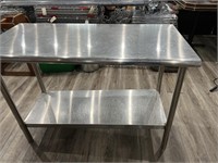 Stainless steel prep table