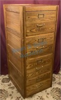 Antique oak, legal size file cabinet
