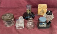 Grouping of antique inkwells