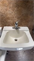 2 White Commercial Counter Top Sinks