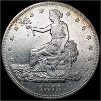 1876-S Silver Trade Dollar NEARLY UNCIRCULATED