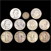 [11] Varied US Silver Coinage [1837, [2] 1917,