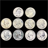 [10] US Wash. Silver Quarters [1941-S, 1941-D,